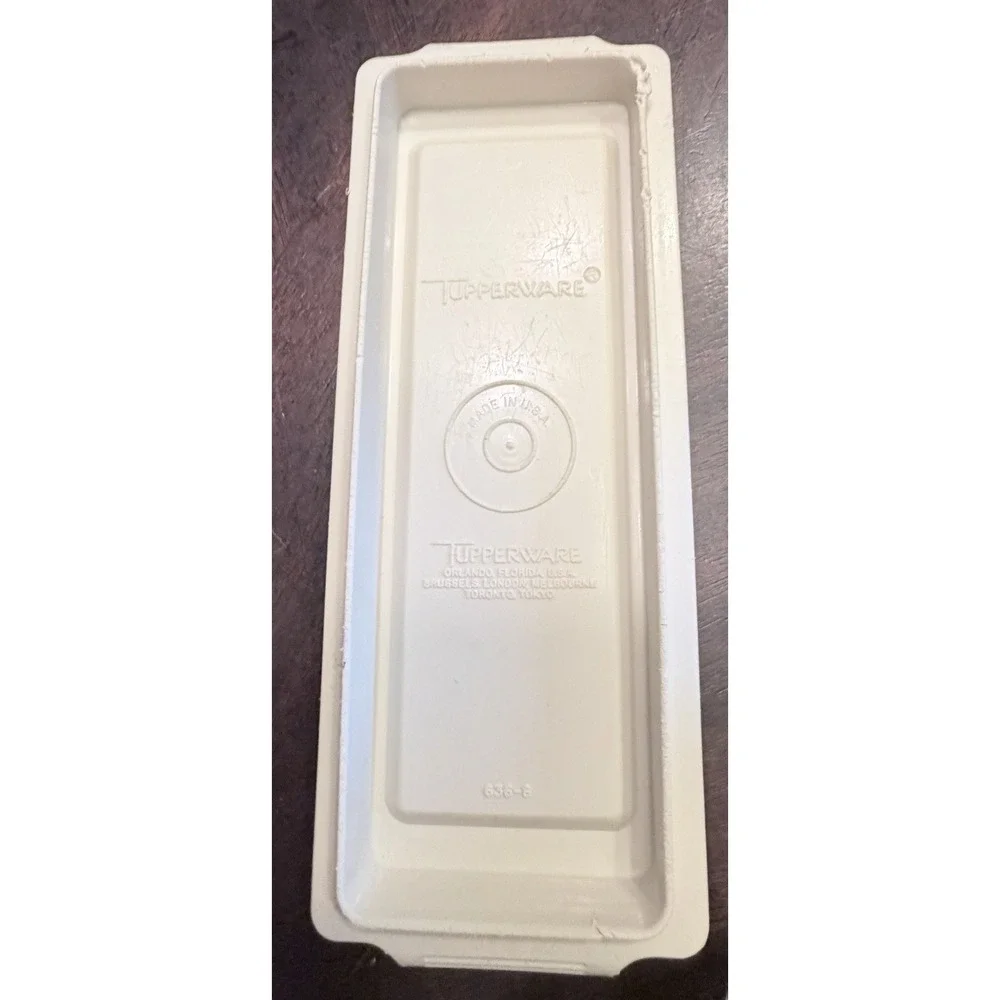 Vintage Tupperware Butter Cheese Keeper Skinny 637–6. 636–8 lid
